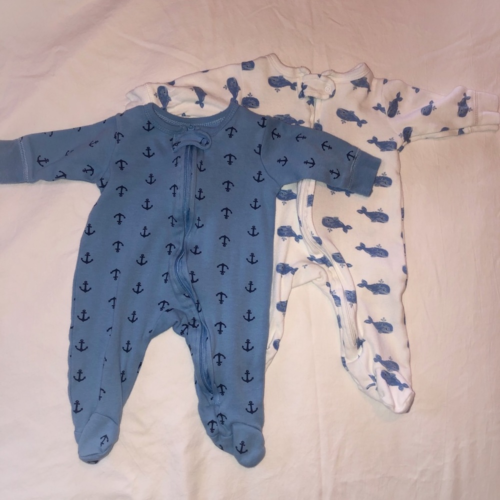 Baby footies zip-up